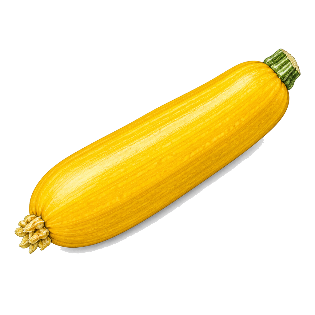 Courgette Jaune botanical illustration